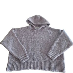​ZARA Mohair Wool Blend Hoodie‎ Lilac Scandi Cozycore Pastel Oversized Boxy Knit